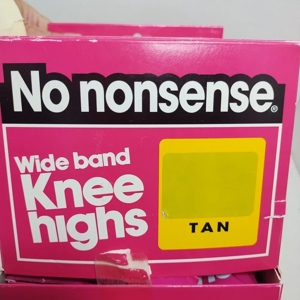 36 Pairs No‎ Nonsense Wide Band Nylon Knee Highs Tan One Size Fits All New